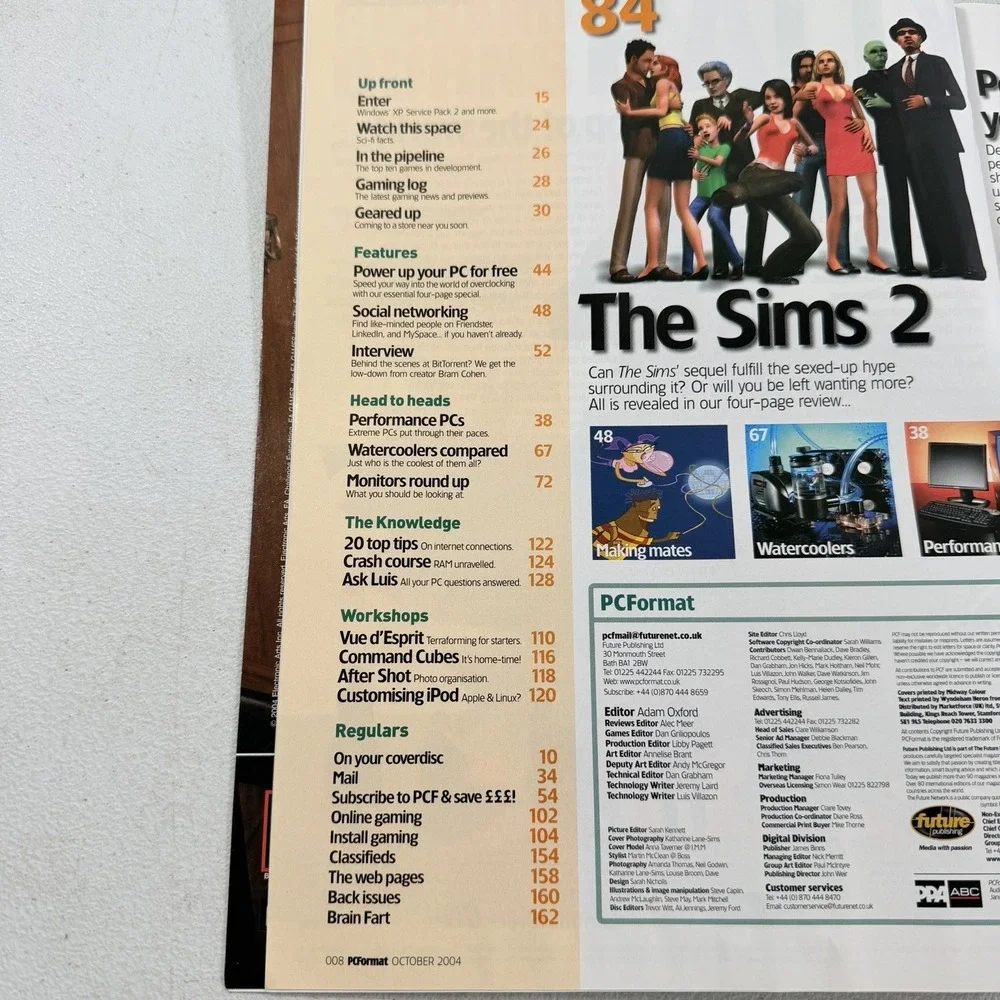 PC Format Magazine #166 October 2004 Sims 2 Warhammer 40k iPod PCs Vintage